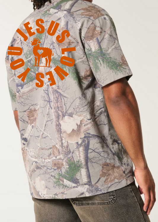 "JESUS LOVES YOU" Camo Tee